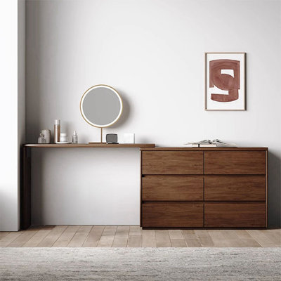 Makeup Vanity with Light mirror,6 drawers