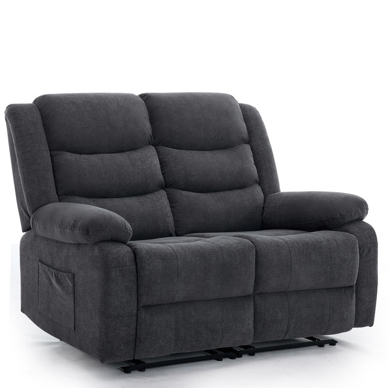 2-seat Reclining Sofa, Modular Recliner Sofa For Living Room And Home Theater, Loveseat Sofa With Hidden Cup Holders ,usb Ports,side Pockets