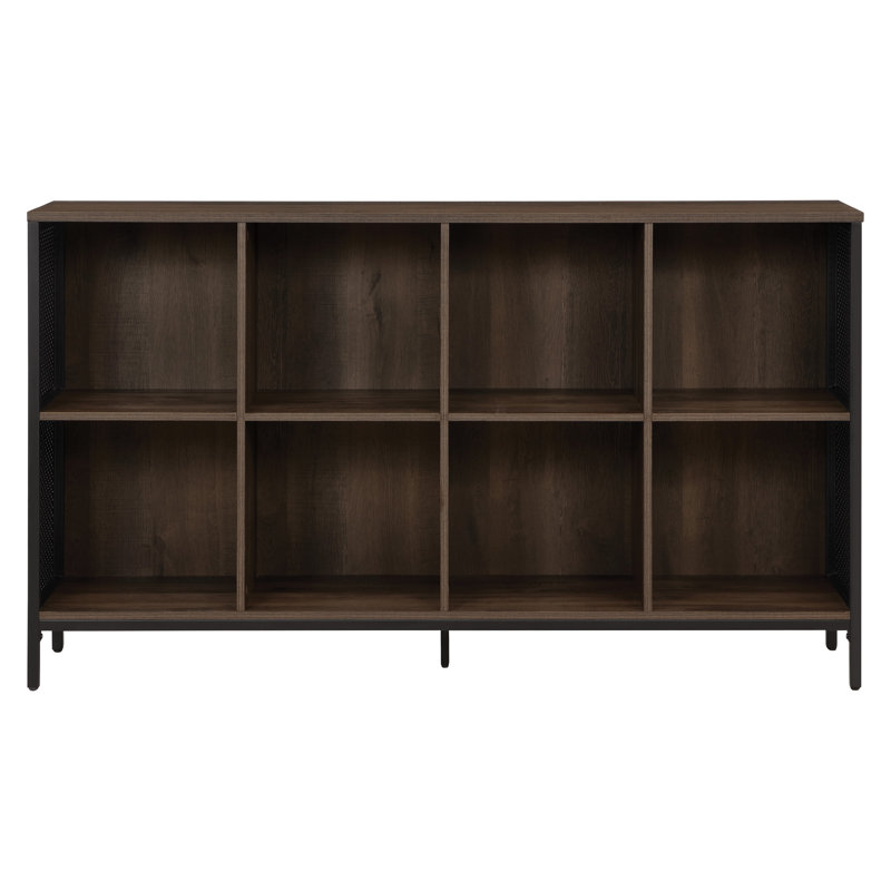 Ace 8 Cube Bookcase/Storage Unit, Black/Ozark Ash, 34" H x 57.5" W x 13.5" D