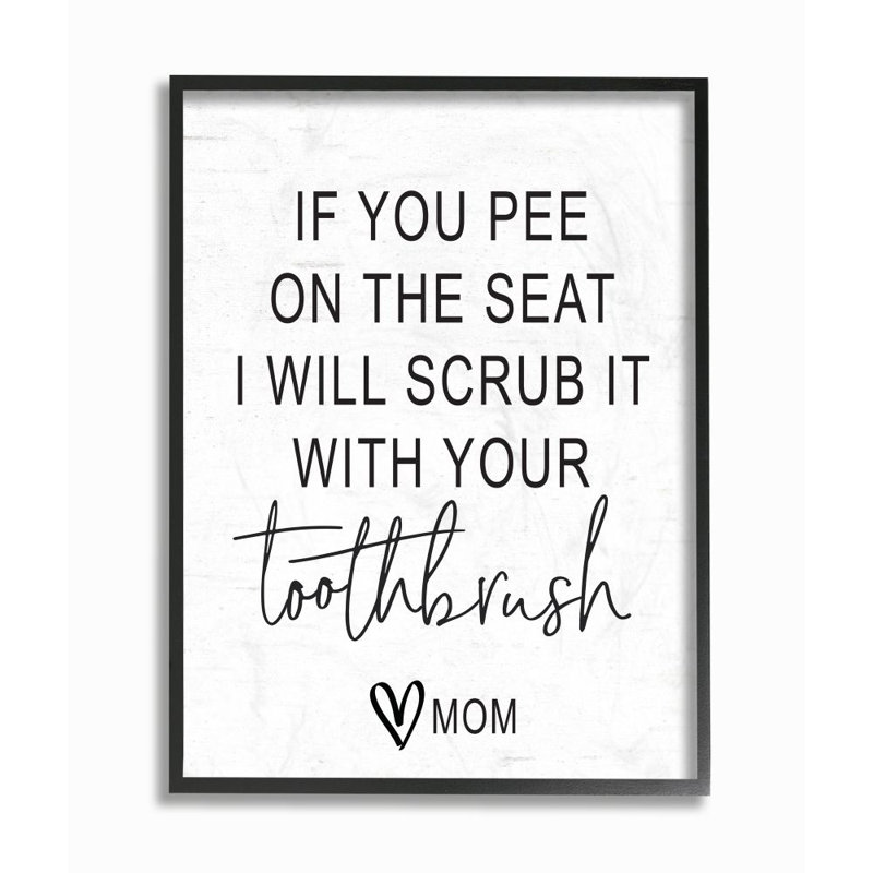 « pee on place », art de texture, H 14 po x l 11 po x P 1,5 po, Giclée encadrée noir minuit