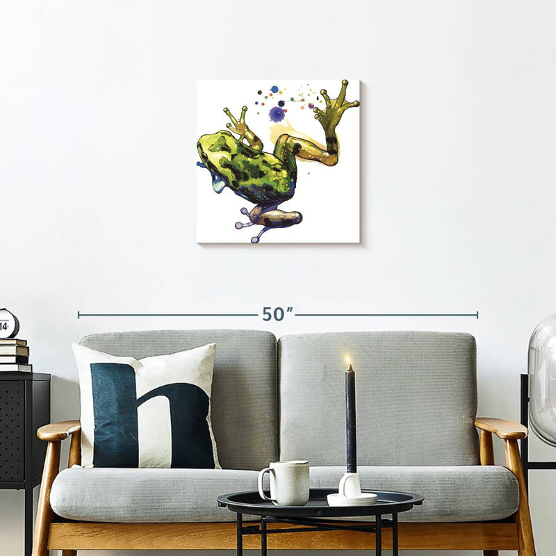 Éclaboussure de couleur grenouille Brampt, H 20 po x l 20 po