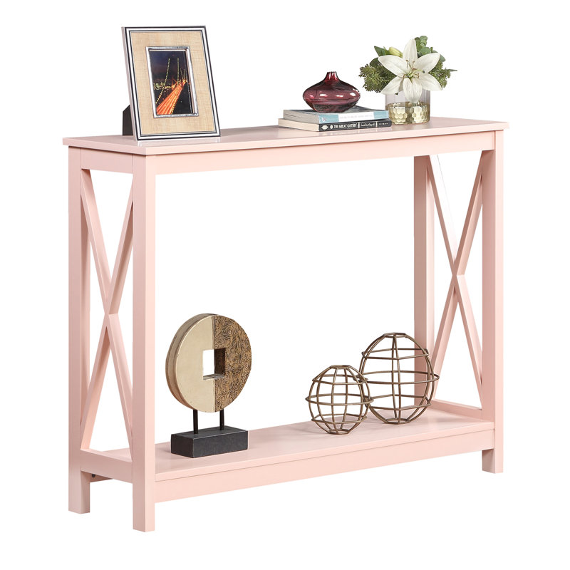Console avec tablette Darek, Rosé, H 31,5 po x l 39,5 po x P 11,75 po