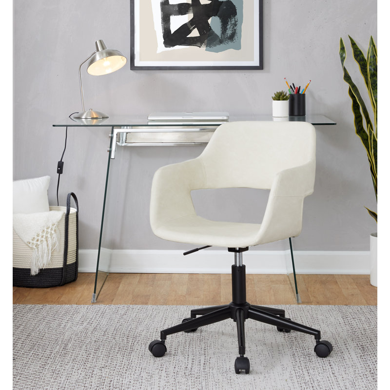 Chaise de bureau Shai, Noir, Cream