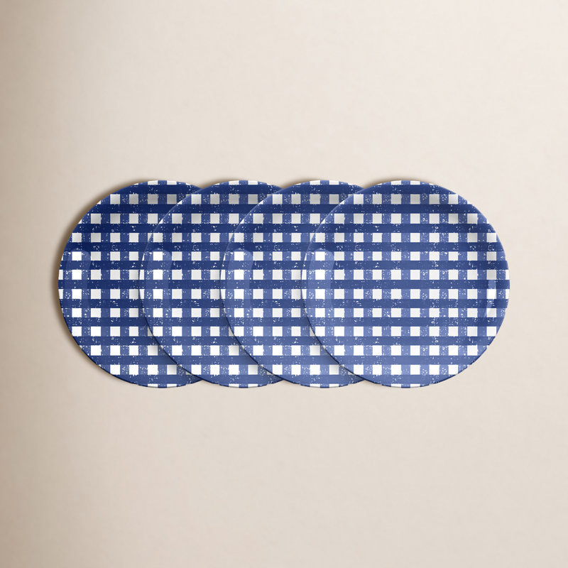 Argus Homemade Blue/White Gingham Dinner Plates