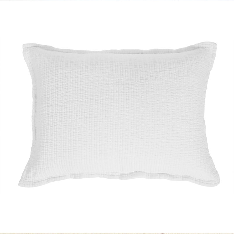 Chatham Solid Color 100% Cotton Sham, Standard, White