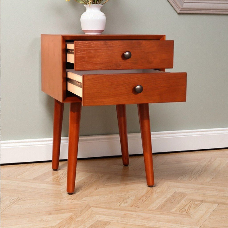 Table de chevet à angle avec 2 tiroirs coulissants et petite table d'appoint peu encombrante, Dérive en mer