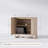Raw Oak Rattan Arched Door Storage Cabinet -1146970500