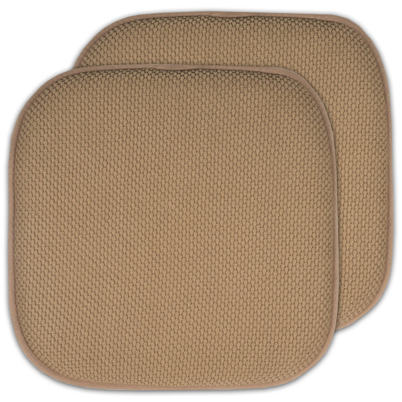 Coussins de chaise antidérapants Honeycomb, Paquet de 2, Taupe