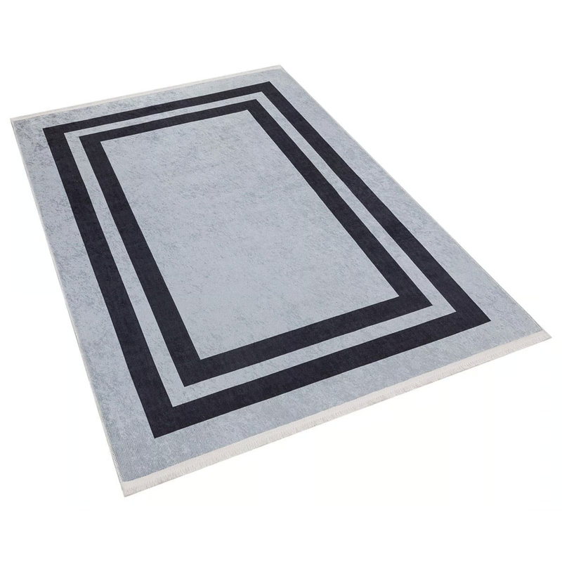 Tapis gris lavable Fideoja, Rectangle 3 pi 3 po x 4 pi 11 po