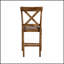 Ensemble de 2 chaises rembourrées en lin à hauteur de comptoir avec dossier en X pour une assise élégante et confortable-507225236