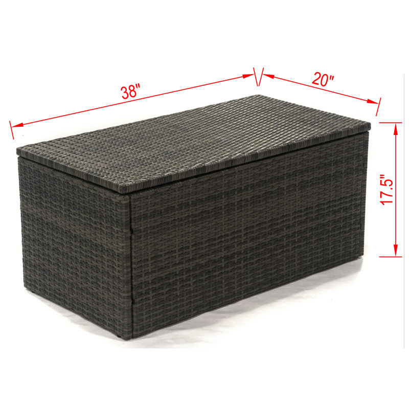 Jackson 38" Brown Wicker Deck Storage Box
