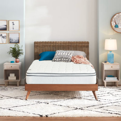 9" Medium Firm Euro Top Fully Assembled Innerspring Hybrid Mattress by White Noise