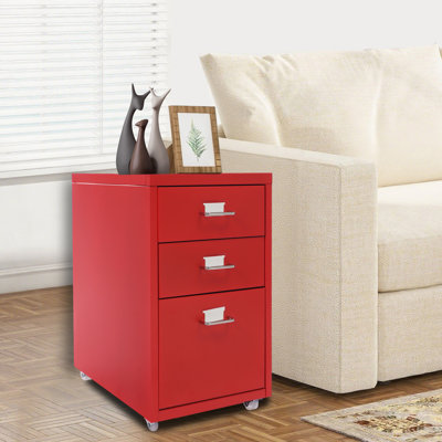 Filing Cabinet With 3 Drawers Mobile Filing Cabinet Metal Storage Cabinet With Wheels For Home And Office