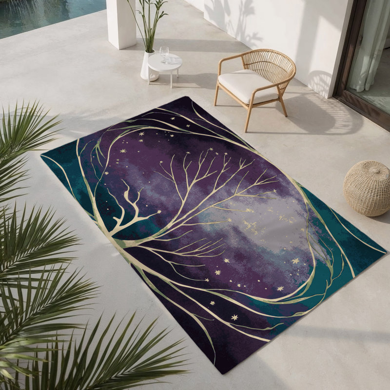 Tapis d'intérieur et d'extérieur Blooming Nebula, Rectangulaire 3 pi x 5 pi
