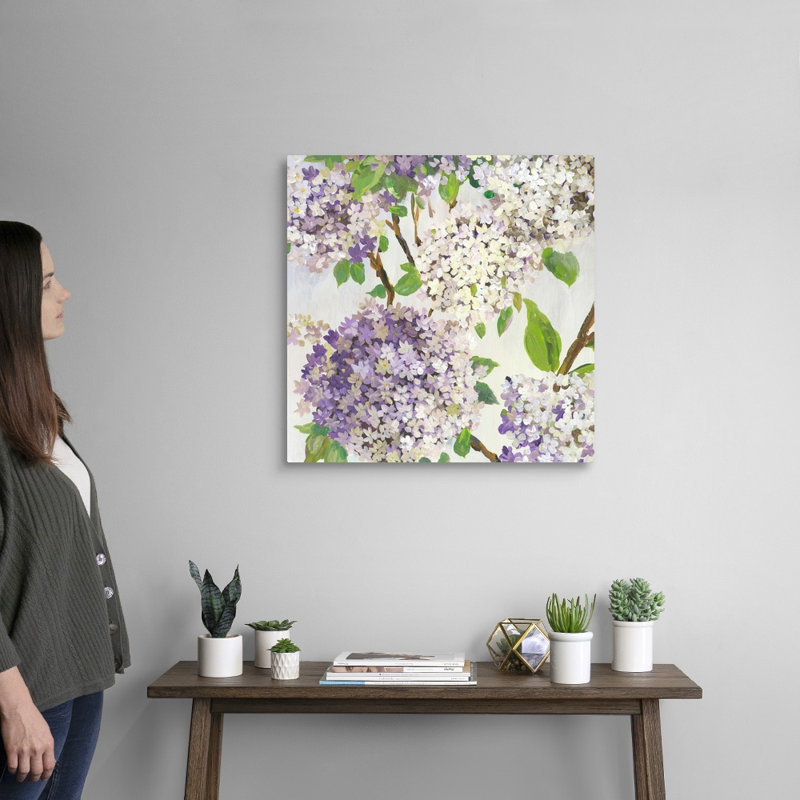 "Summer Hydrangea I" par Asia Jensen, reproduction d’art sur toile, Toile tendue, H 24 po x l 24 po x P 1,25 po