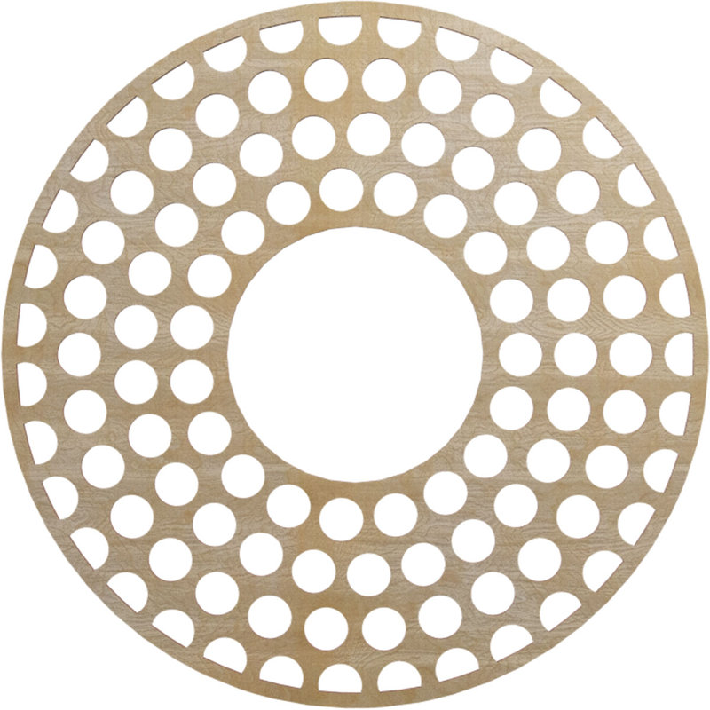 Médaillon de plafond en bois Fink, Bouleau, H 30 po x l 30 po x P 0,25 po