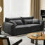Causeuse-coussin modulaire en tissu chenille gris foncé