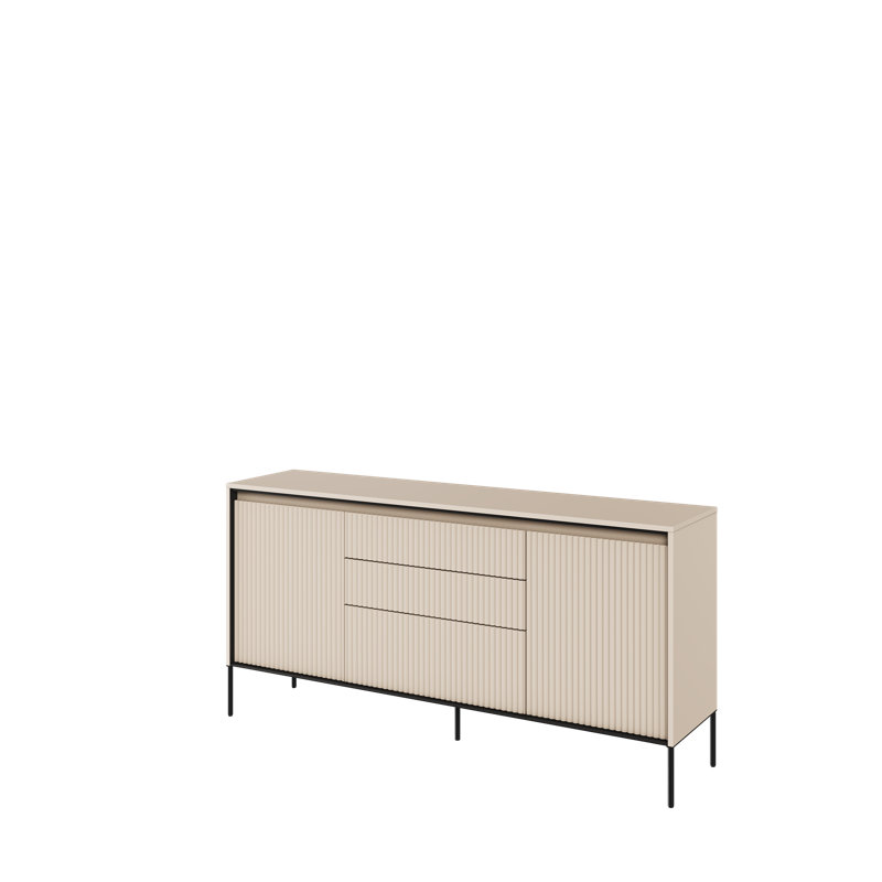 Amichai 166cm Sideboard, Sand Beige/Black