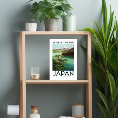 1930S Japan Travel Poster Japanese Government Railways Contemporary Wall Art Print 1 Piece Wrapped Canvas Wall Art