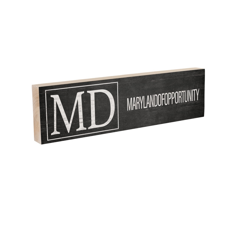 Plaque de cheminée State en bois Maryland 18 x 5 po