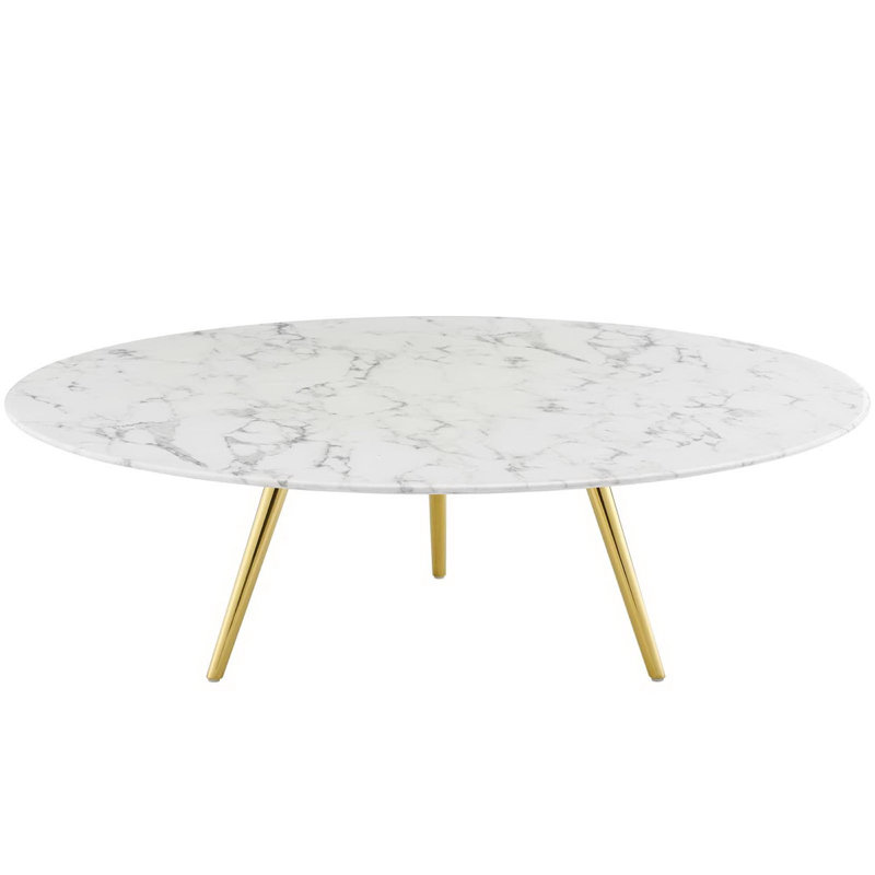 Table basse Lippa, Or, H 14,5 po x L 47 po x l 47 po