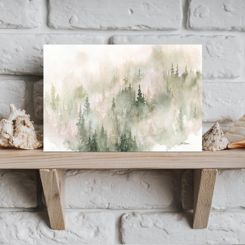 Misty Mountains Sides Abstract Art, H 18 po x l 12 po