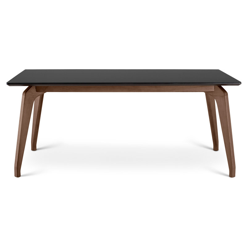 Modern Brazilian Glass Dining Table, Black, 29.5" H x 70.75" L x 39.25" W