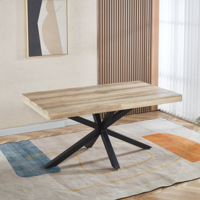 Kresha Extendable Dining Table with MDF Top & Metal Leg