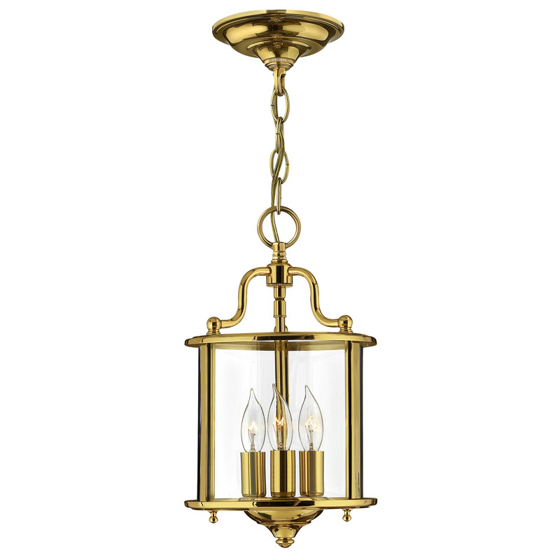 Tibbetts 3 - Light Lantern Pendant, Polished Brass