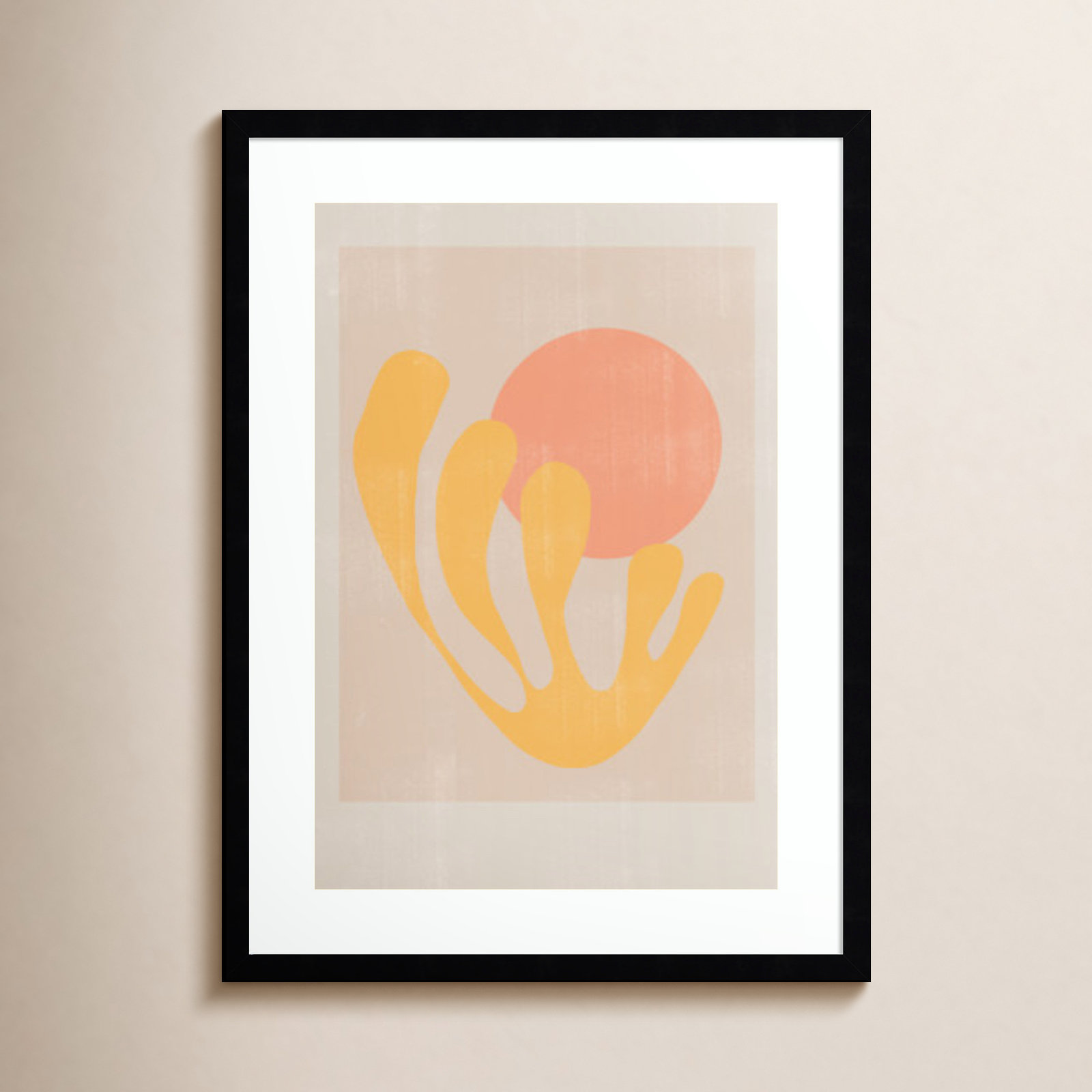 Giese "Modern Plant No. 2" Print, Black, 25" H x 19" W