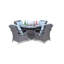 Pacheco 4 - Person Wicker Patio Dining Set with Round Table , Cushions Included-600852083-600852092