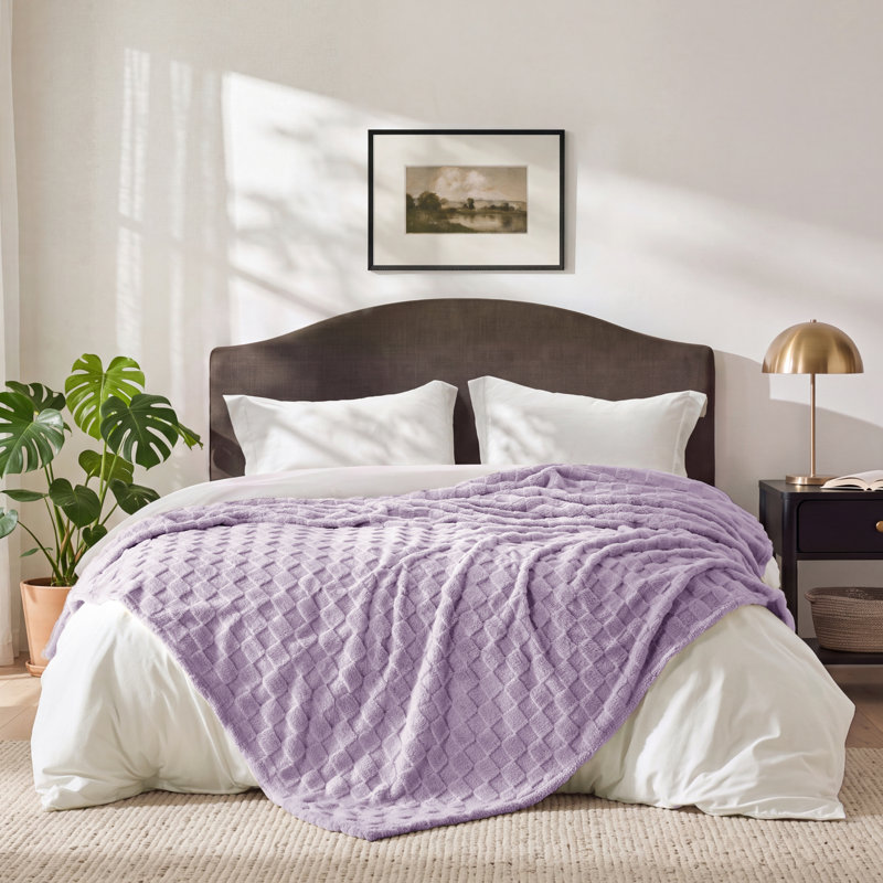 Couverture en polaire pour canapé-lit 269 g / m² - Couvertures douces pour femmes GentleSoft ™ ️, Simple TG, Brume de lavande