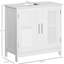 Armoire de salle de bain 2 portes à faible encombrement - Blanc