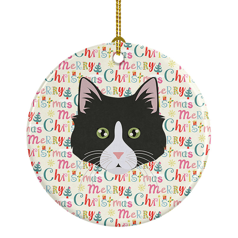 Décoration de Noël suspendue chat de forêt sibérienne
