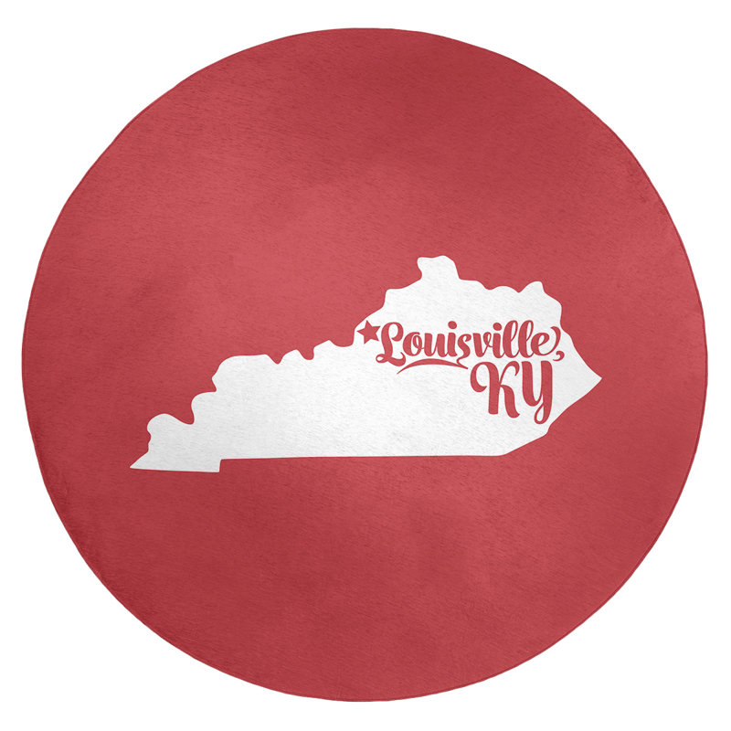 Tapis en poly-chenille louisville kentucky, Rond 5 pi