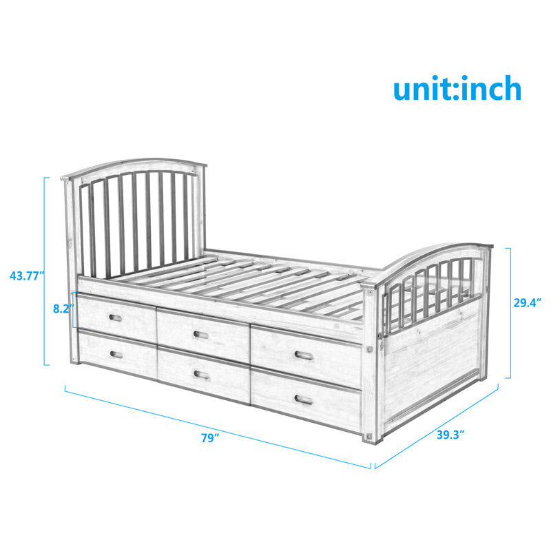 Hingham Twin Drawer Standard, Walnut