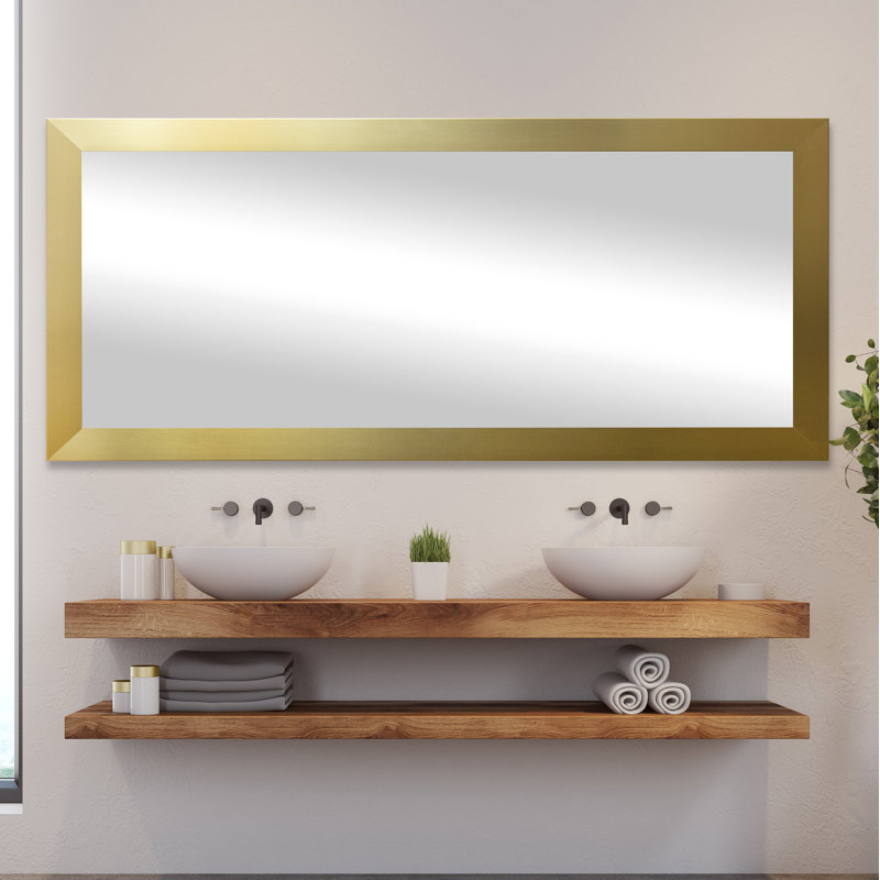 Miroir de salle de bain Glam, 35,5 po x 45 po, Tourbillon doré