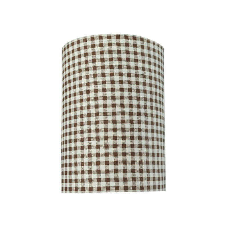 Abat-jour tambour en tissu texturé H 11 po (araignée) brun