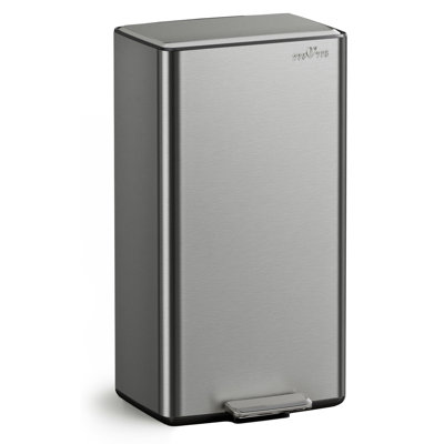 Poubelle de cuisine 10,6 gallons Mvm, poubelle en acier inoxydable avec couvercle, anti-traces de doigts, fermeture robuste 