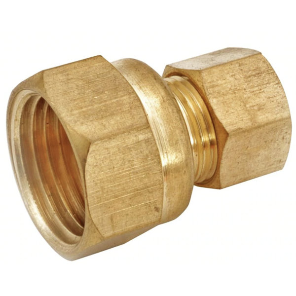 Plumbing N Parts 0.25 W x 0.375-in Brass Compression Union, Pack of 10  PNP-35508