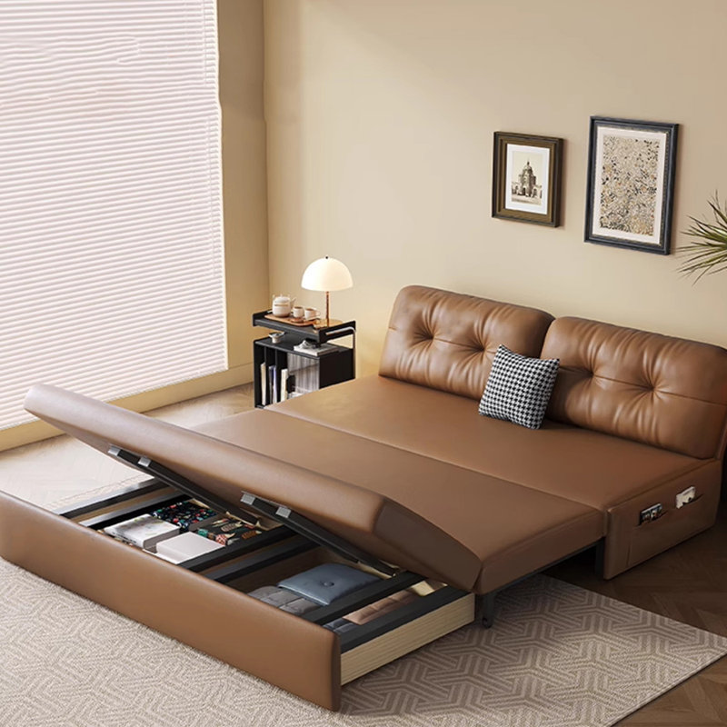 Canapé de salon en cuir italien, H 33,9 po x l 47,2 po x P 32,3 po