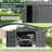 Patio Outdoor Storage Shed, Huge Metal Shed Garage Carpot with 2 Double Hinged Doors-115621765