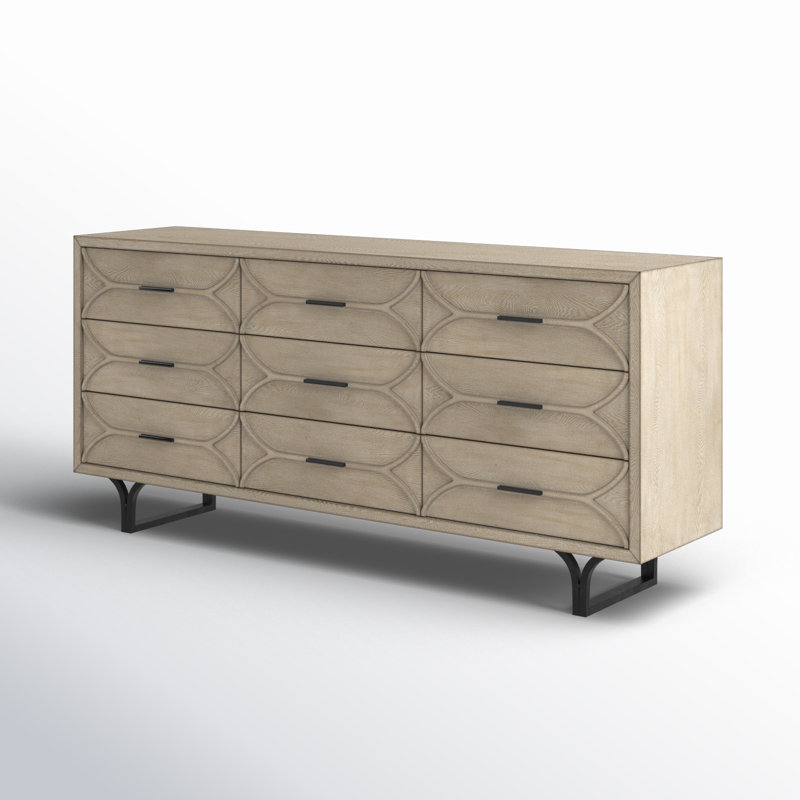 Diane 70.1'' Sideboard, Black/Light Brown