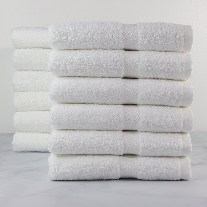 Crown Touch Midweight Hand Towel, White