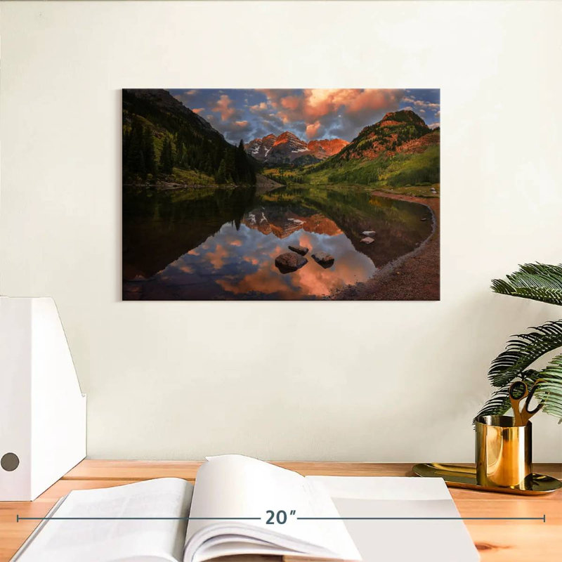 Alvord Maroon Bells Mountain Lake, H 8 po x l 12 po