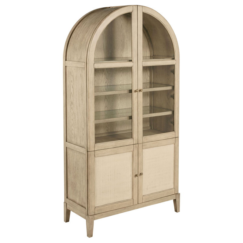 Ensemble de salle à manger de comptoir en chêne 8 pièces avec armoire