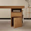 Bureau rectangulaire brun en bois massif avec 1 tiroir-2098583945