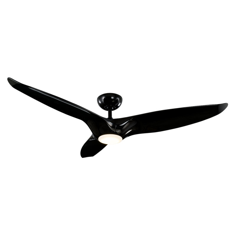 60 Morpheus 3 - Blade Ceiling Fan with LED Light Kit and Wall Control Included, Works With Alexa and iOS or Android App
