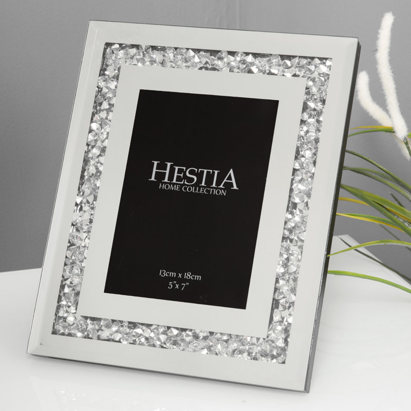 Glass Silver Plated Picture Frame with Mat