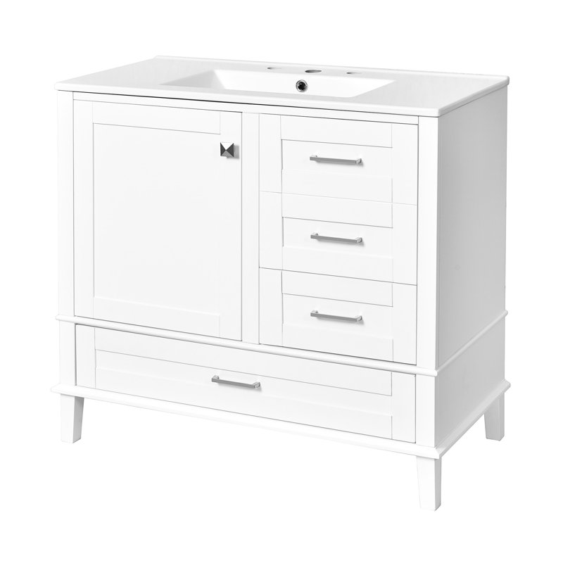 Meuble-lavabo de 36 po blanc - construction et design pratique